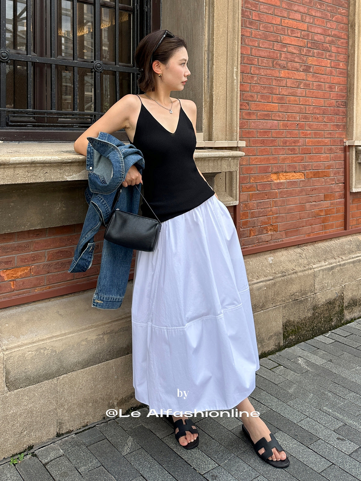 Simple High-Waisted Bad Skirt_BDHL7618