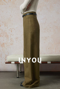 Retro Pleated Wide Pants_BDHL6587