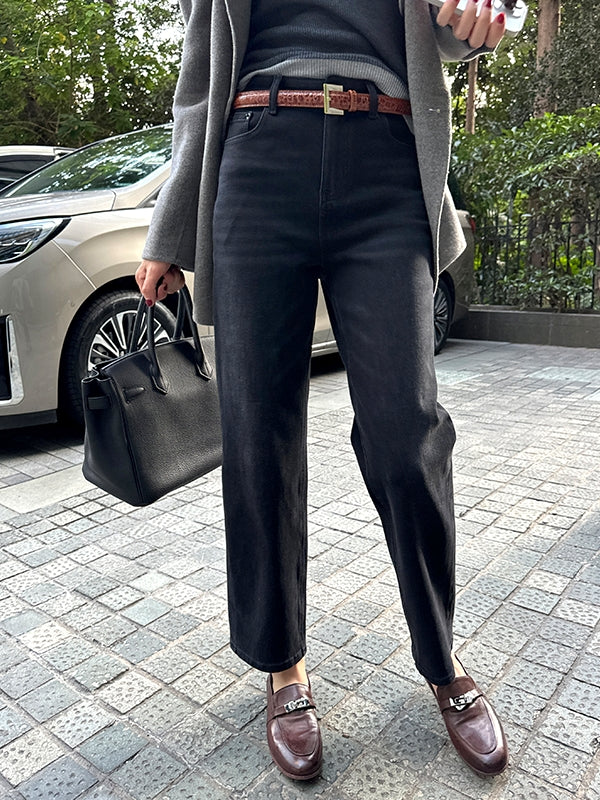 Black Straight Jeans_BDHL7843