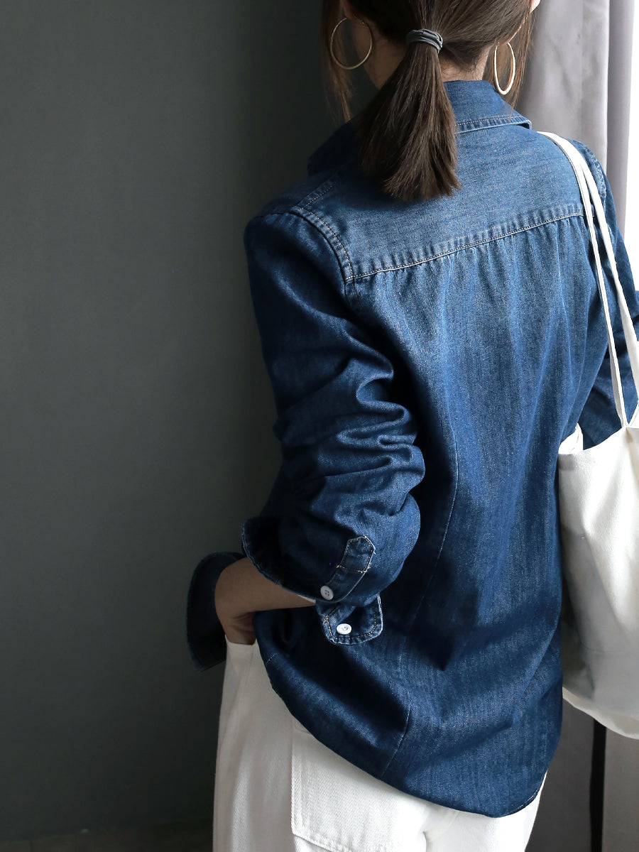 Retro Blue Denim Shirt_BDHL7259