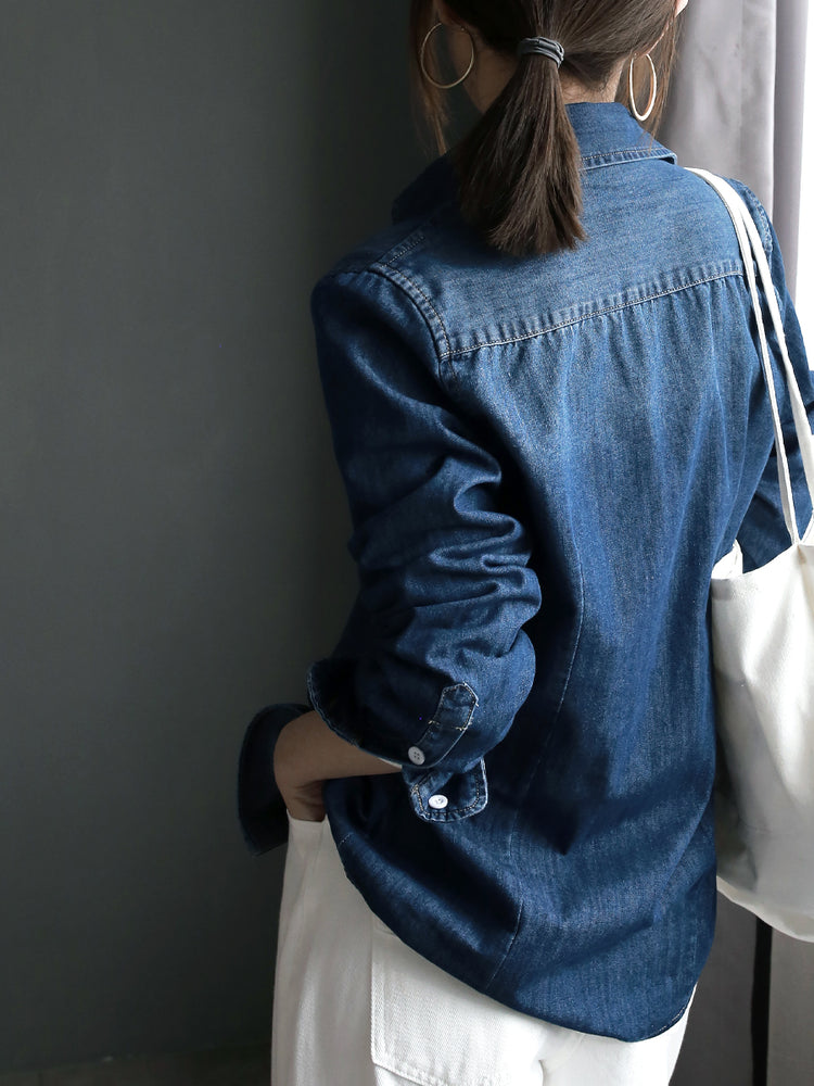 Retro Blue Denim Shirt_BDHL7259