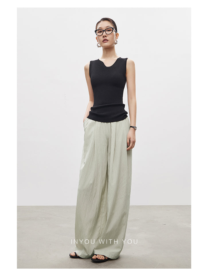 High Waist Easy Wide Pants_BDHL4428