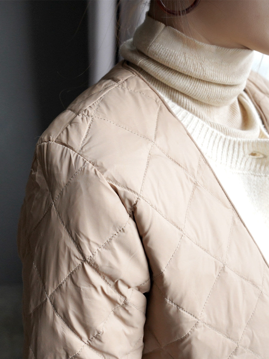 Lightweight V-Neck Down Jacket_BDHL8131