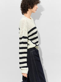 Button-Shoulder Striped Knit Tops_BDHL7012