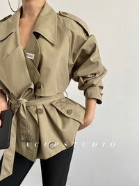 Two-Layer Short Trench Coat_BDHL6471