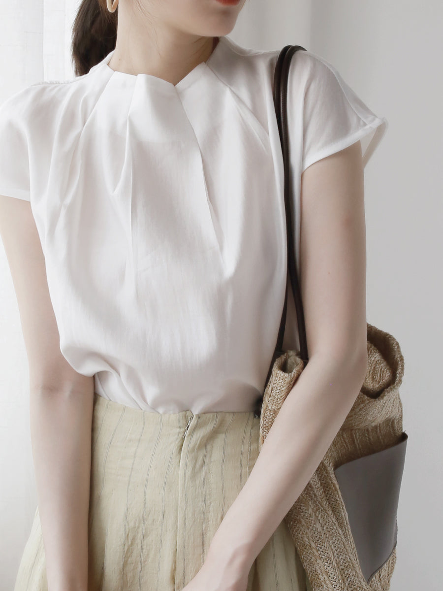 [Only 2 left in stock] 3D Pleated Sleeveless Tops_BDHL6072