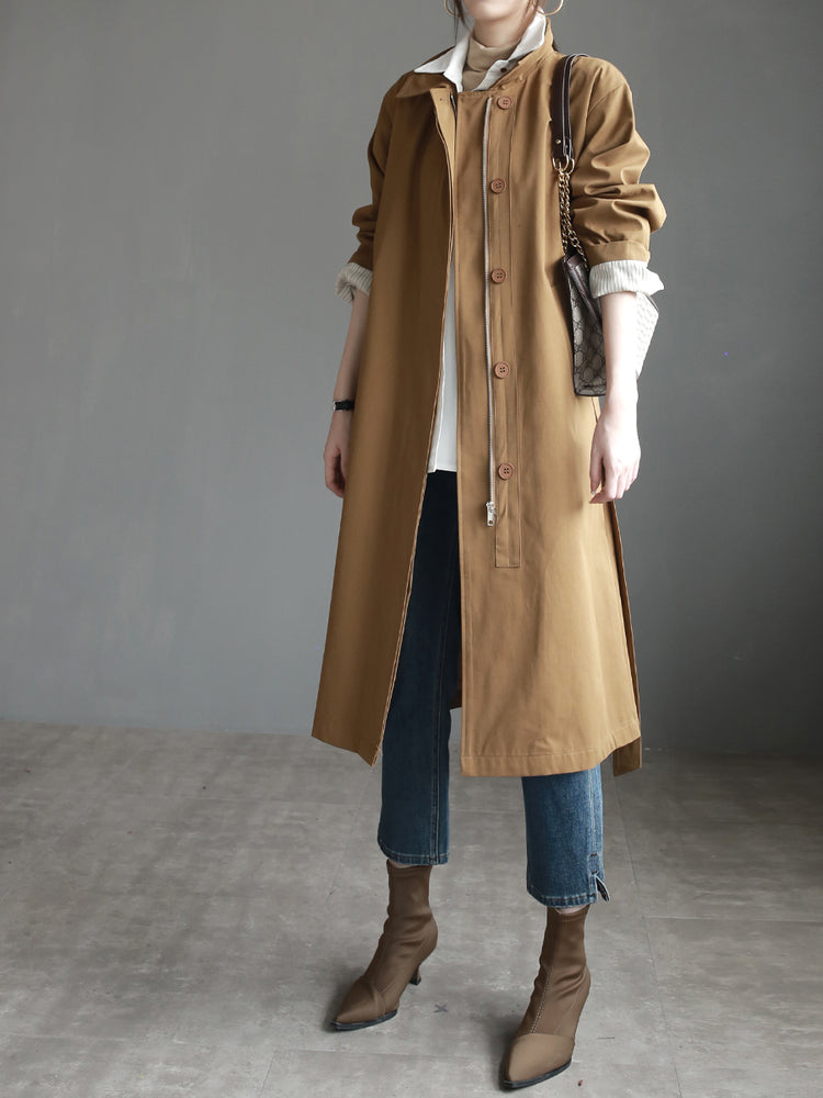 Mid-Length Windbreaker Coat_BDHL6878