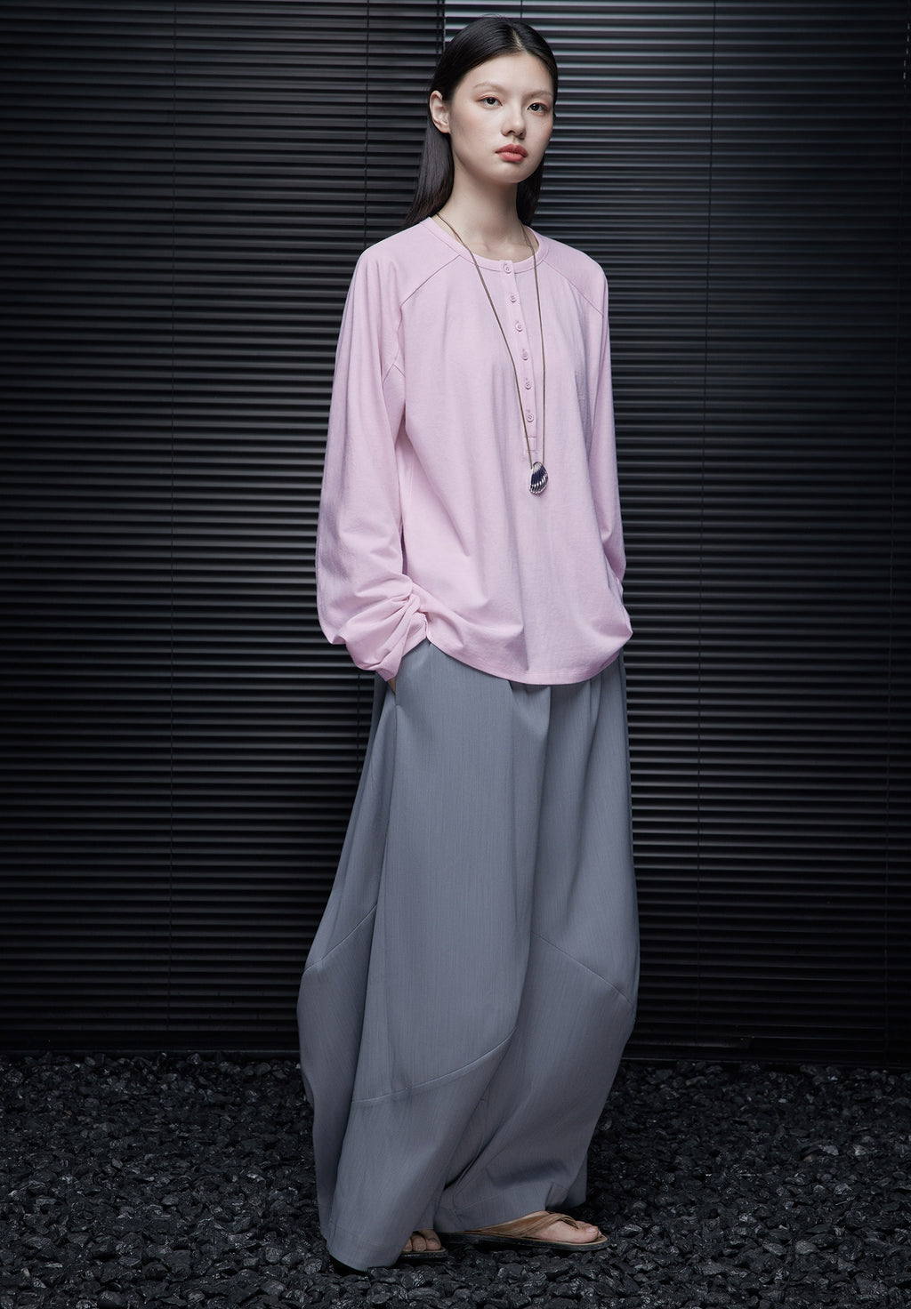 亨利領寬鬆上衣_BDHL8076