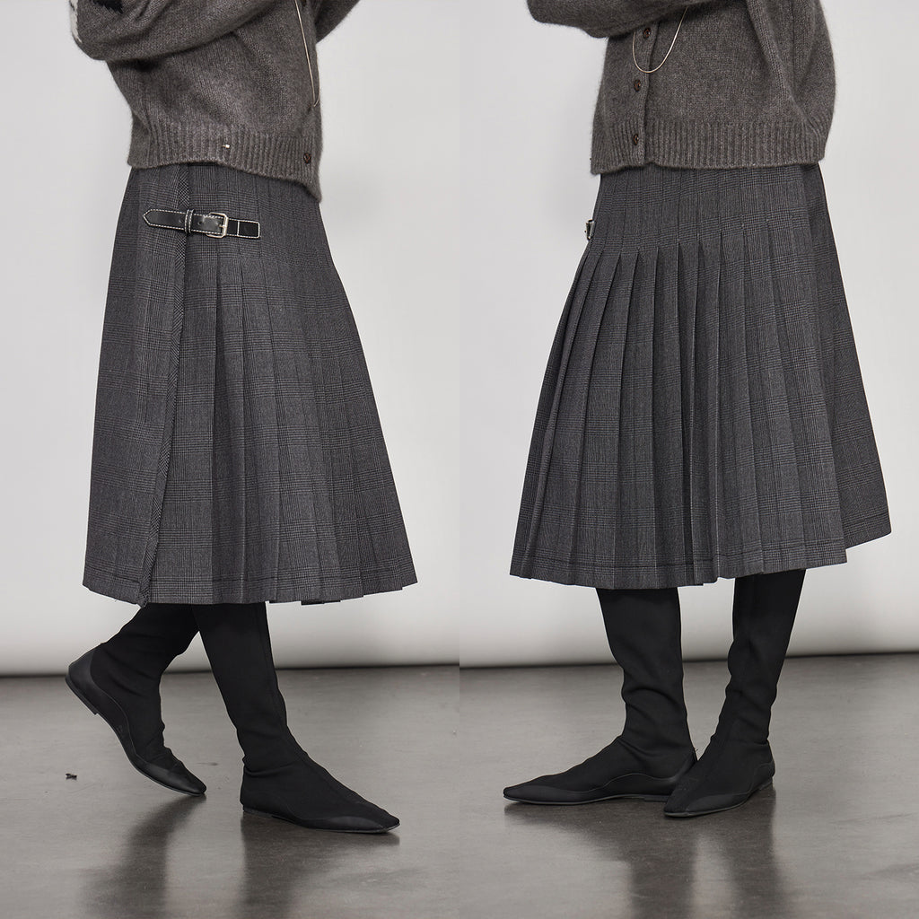 Short Or Long Pleated Skirt_BDHL7938