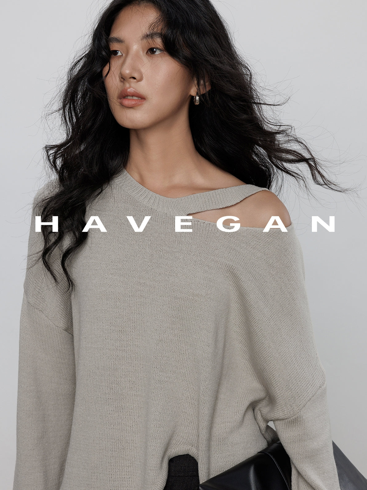Round-Neck Slit Knit Tops_BDHL7707 