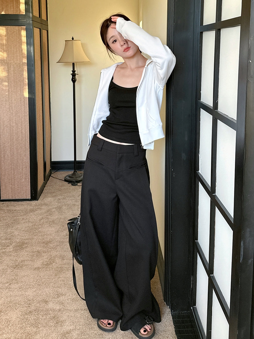 Pleated Drape Mop Pants_BDHL7129