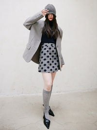 Polka Dot Simple Mini Skirt_BDHL6752