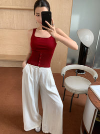 Lazy Linen Wide Leg Pants_BDHL6220