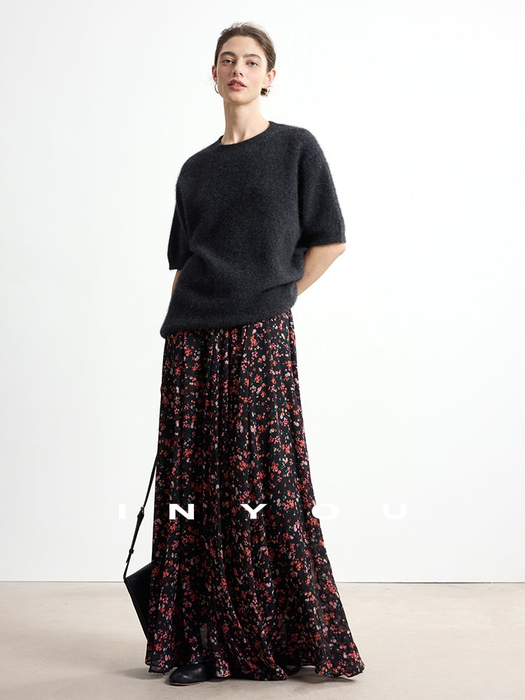 Print Design Loose-Fit Maxi Skirt_BDHL7750
