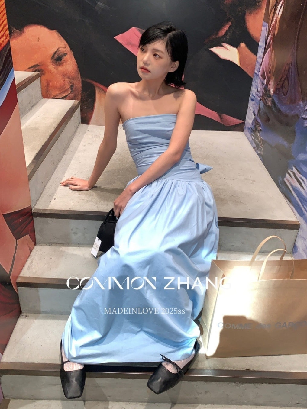 Ribbon A-Line Tube Top Dress_BDHL7565