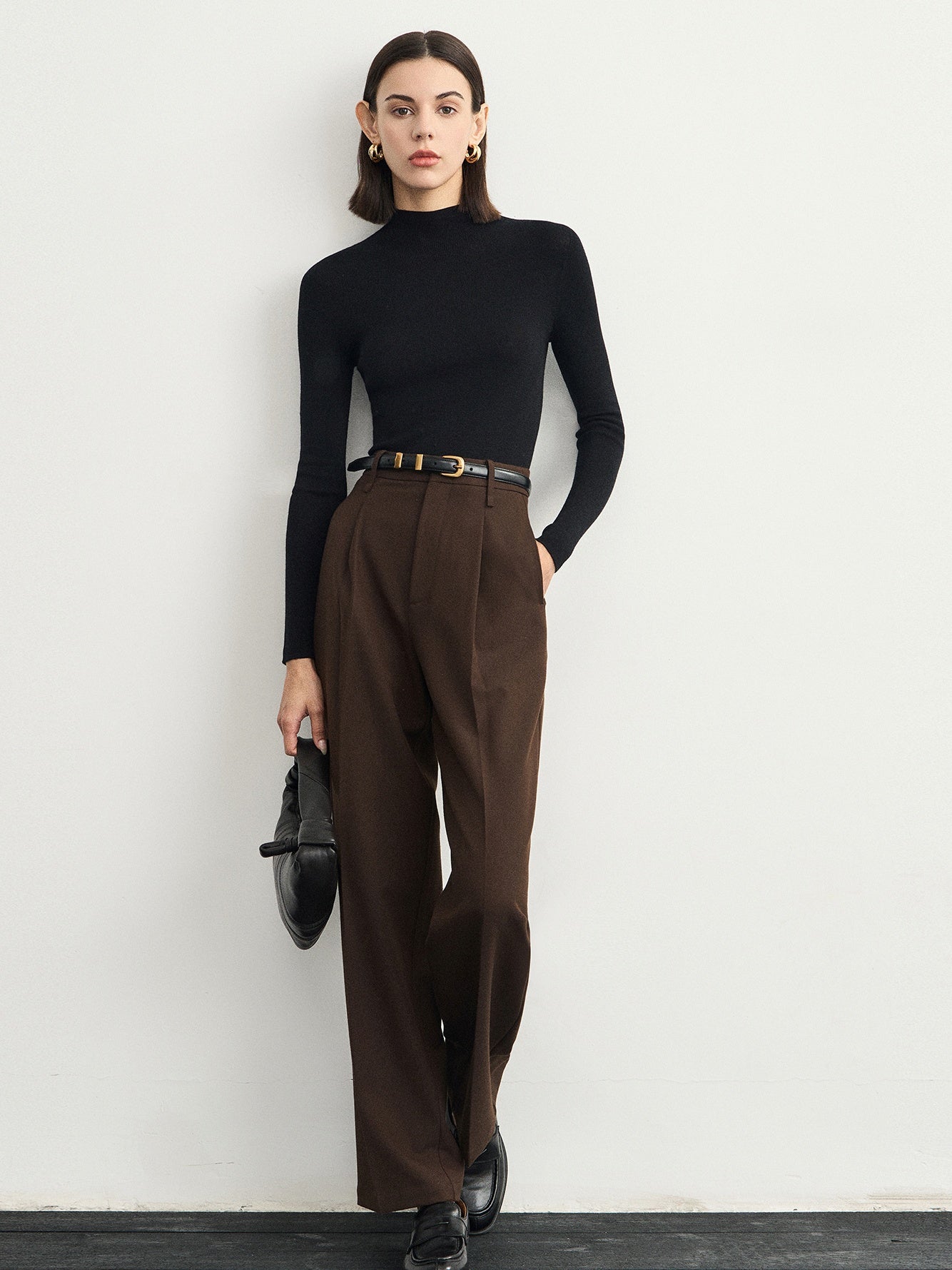 Seamless Half Turtleneck Tops_BDHL6623