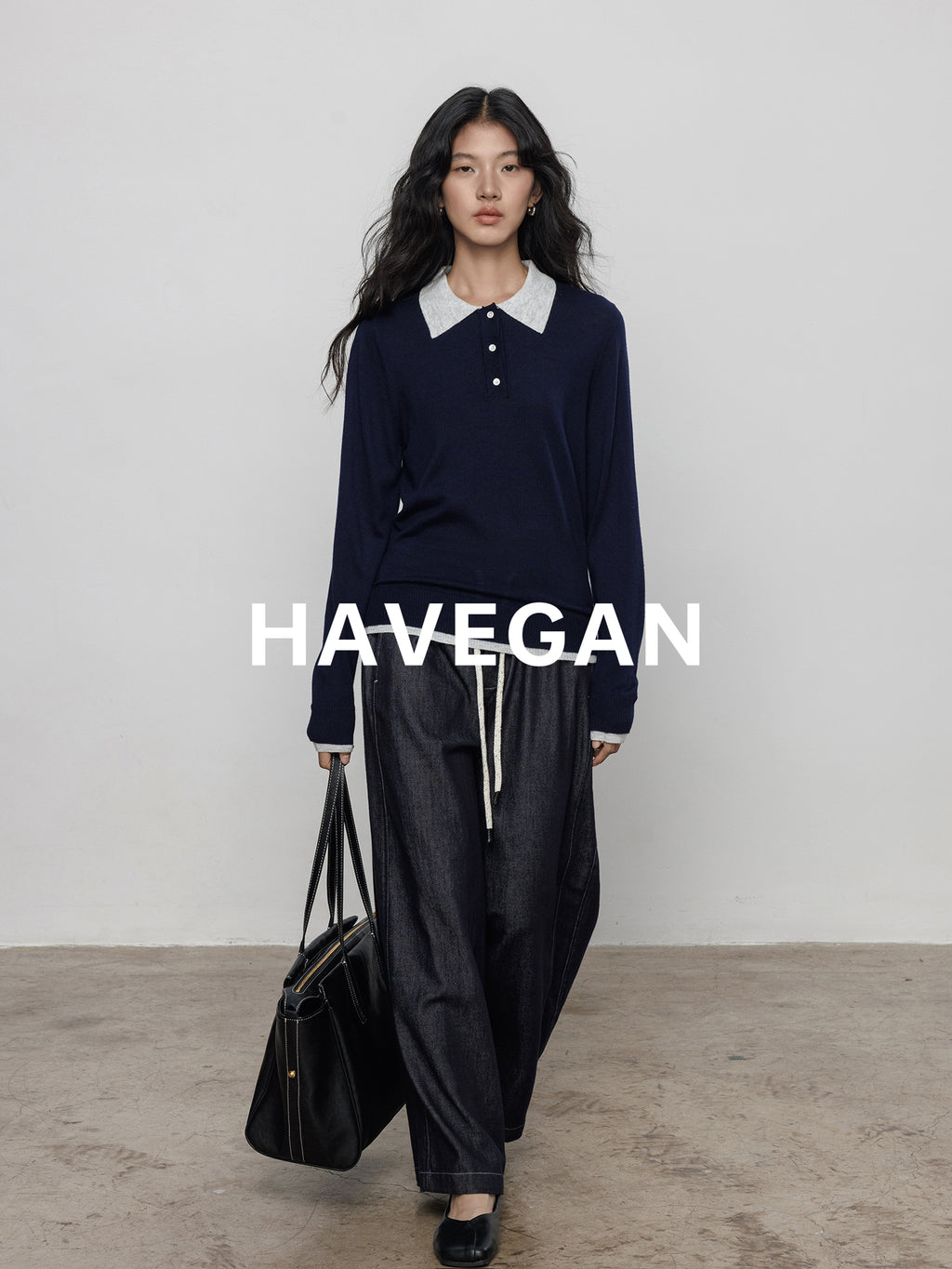 Wash-Finished Denim Wide-Leg Pants_BDHL7695
