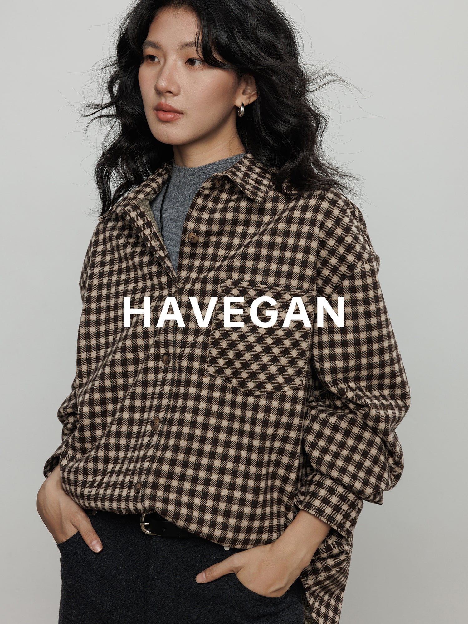 格紋磨毛棉襯衫_BDHL7960