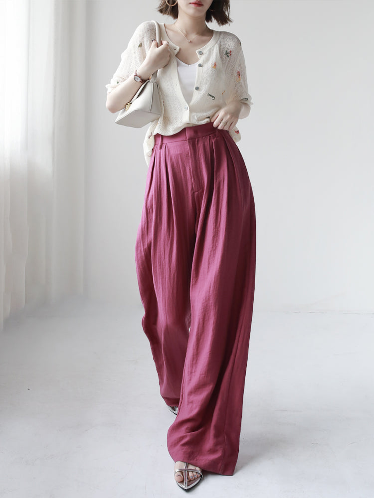 Pink Dyed Loose Wide Pants_BDHL6516