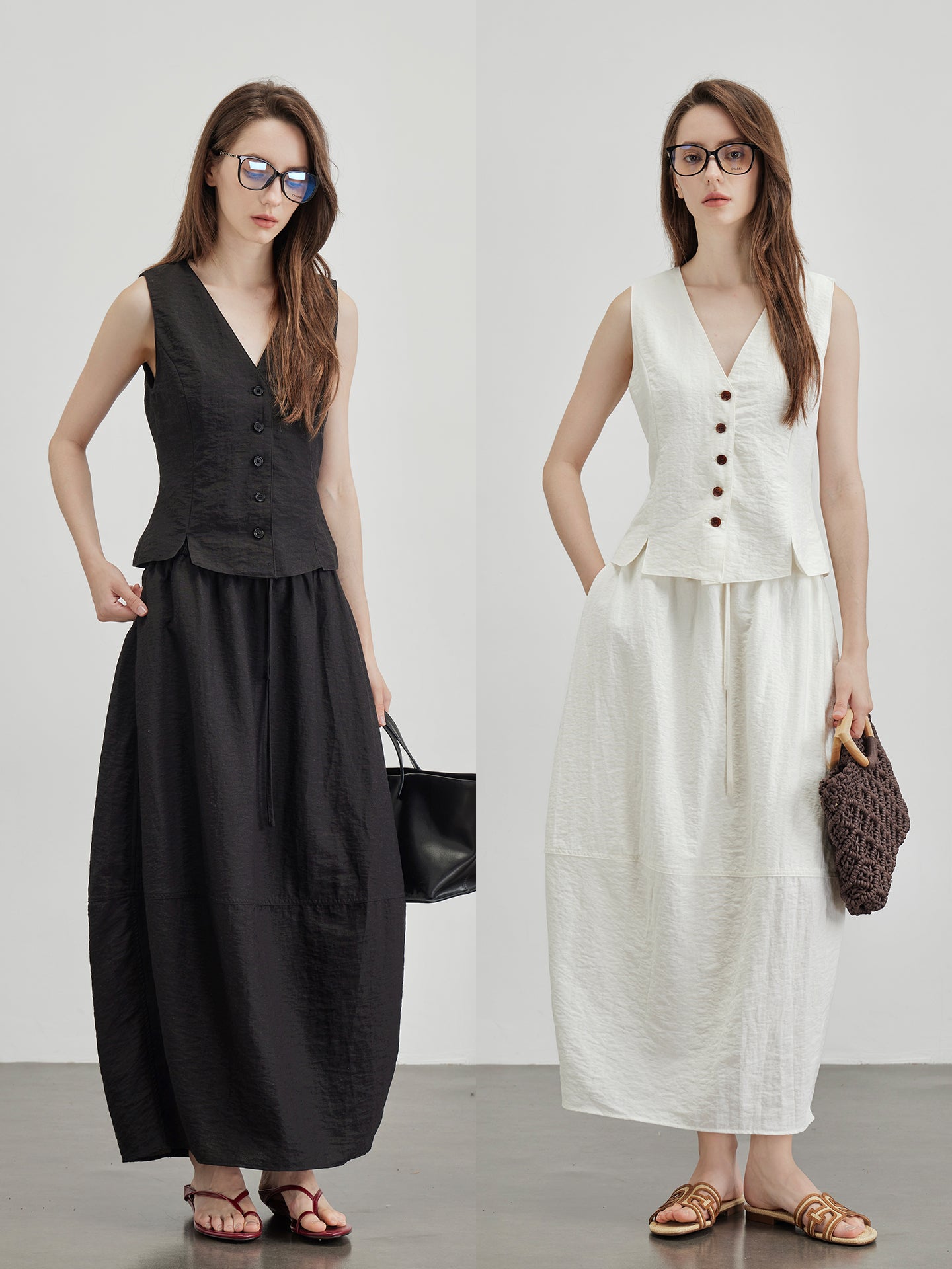 V-Neck Vest Or Bud Skirt_BDHL7600