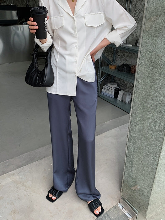 Silky Pants Or Long-Length Pants_BDHL6776