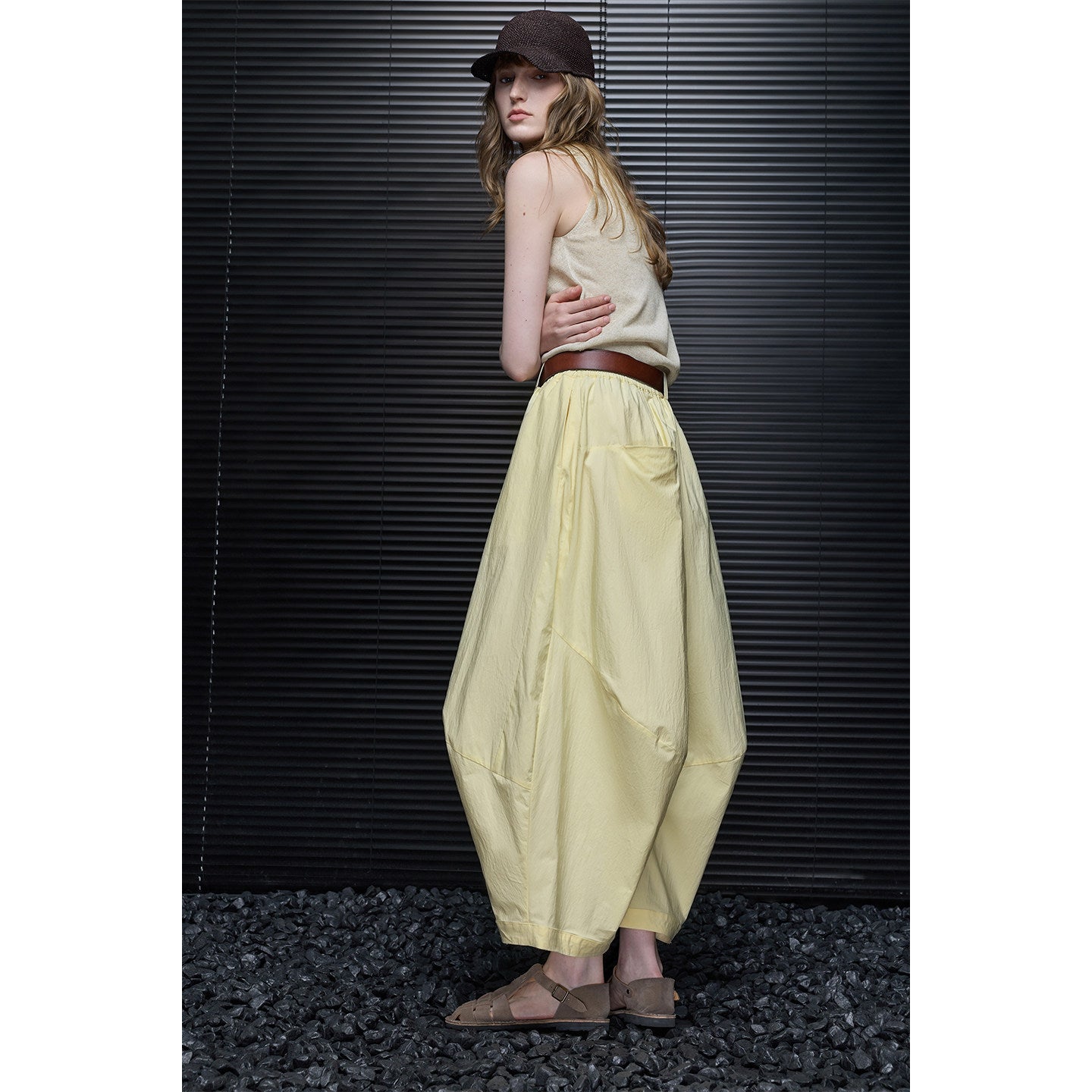 Balloon Wide-Leg Casual Pants_BDHL8350