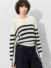 Button-Shoulder Striped Knit Tops_BDHL7012