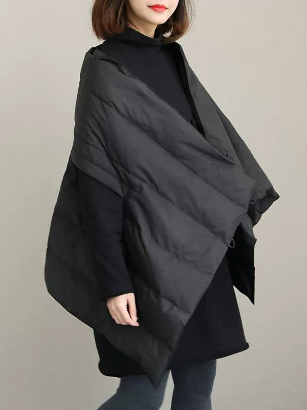 Black Heavyweight Down Cape_BDHL8040