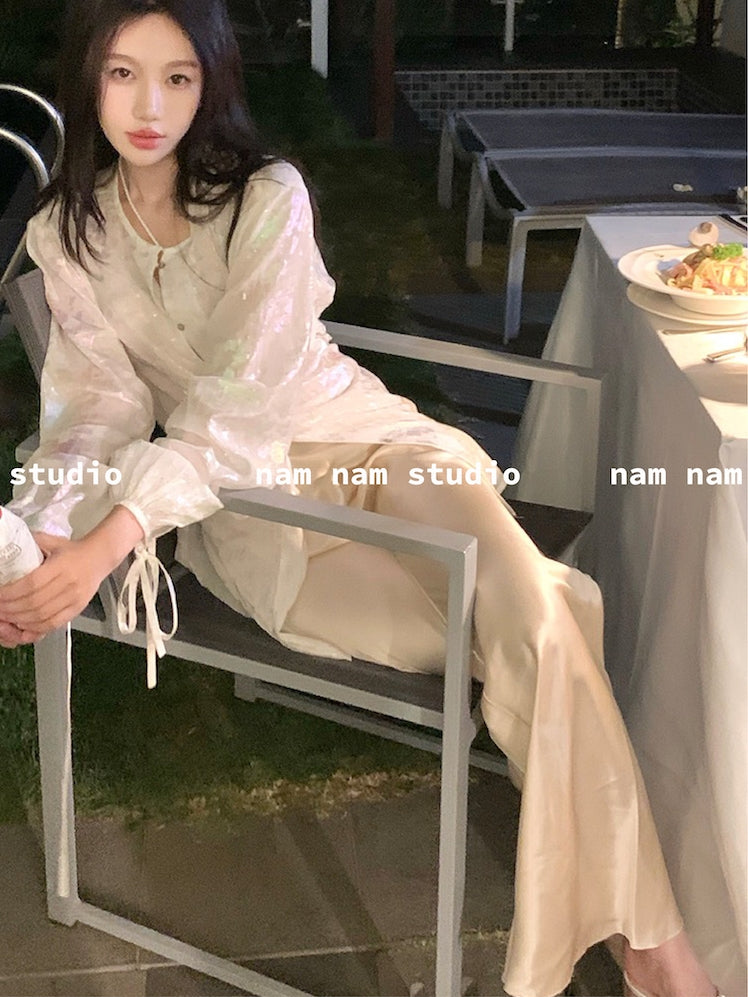 Draped Floor-Length Pants_BDHL7442