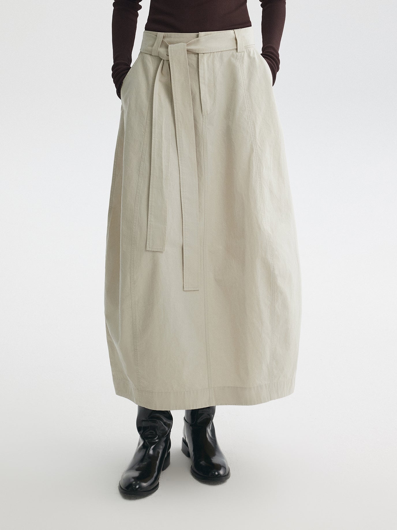 Waist Strap Bud Long Skirt_BDHL7731