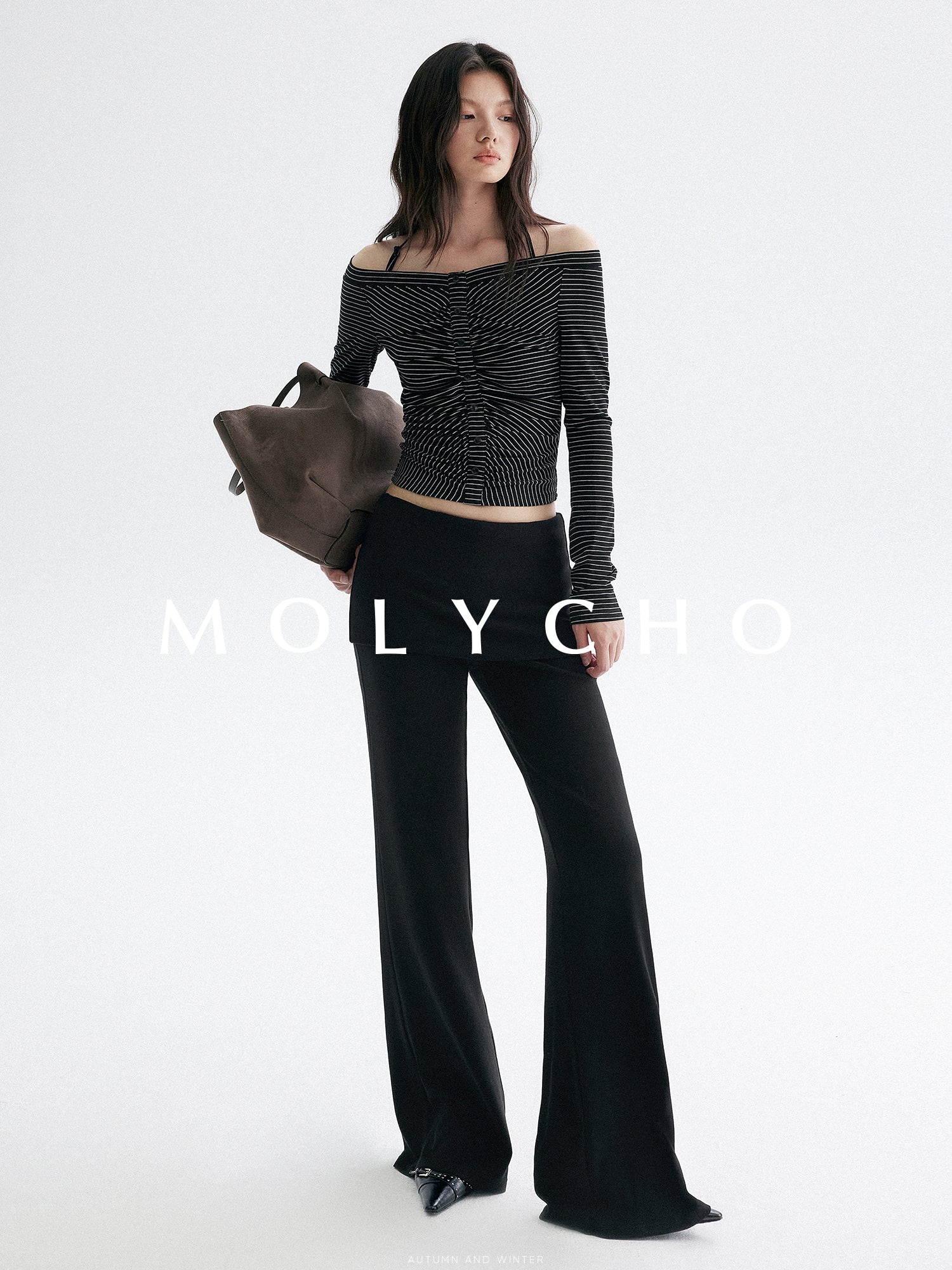 條紋露肩上衣_BDHL7947