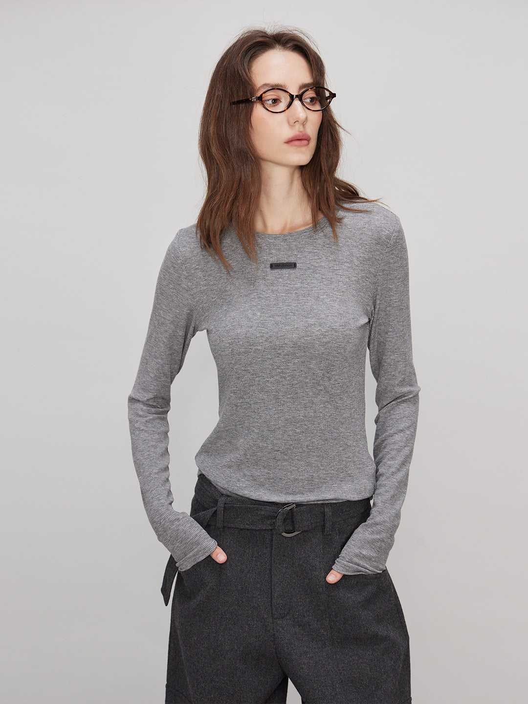 Simple Slim Knit Tops_BDHL7937