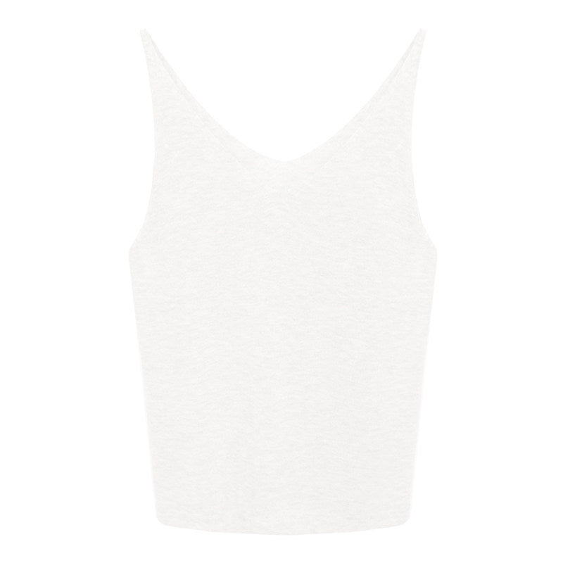 Linen-Blend V-Neck Knit Tank_BDHL8325