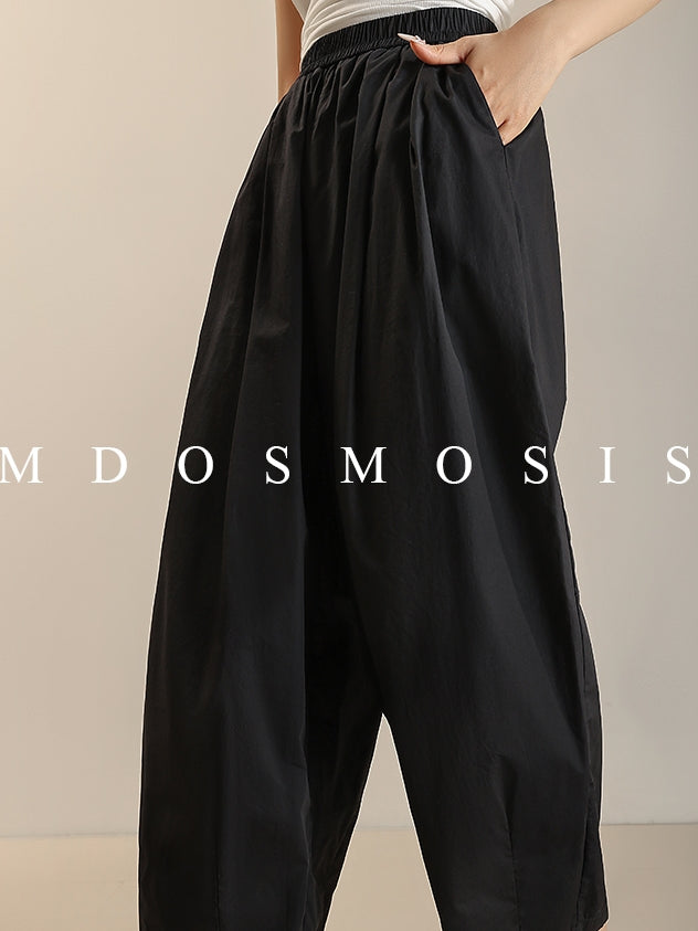 Elastic Waist Balloon Pants_BDHL7514