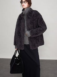 Loose Short-Length Fur Coat_BDHL6703