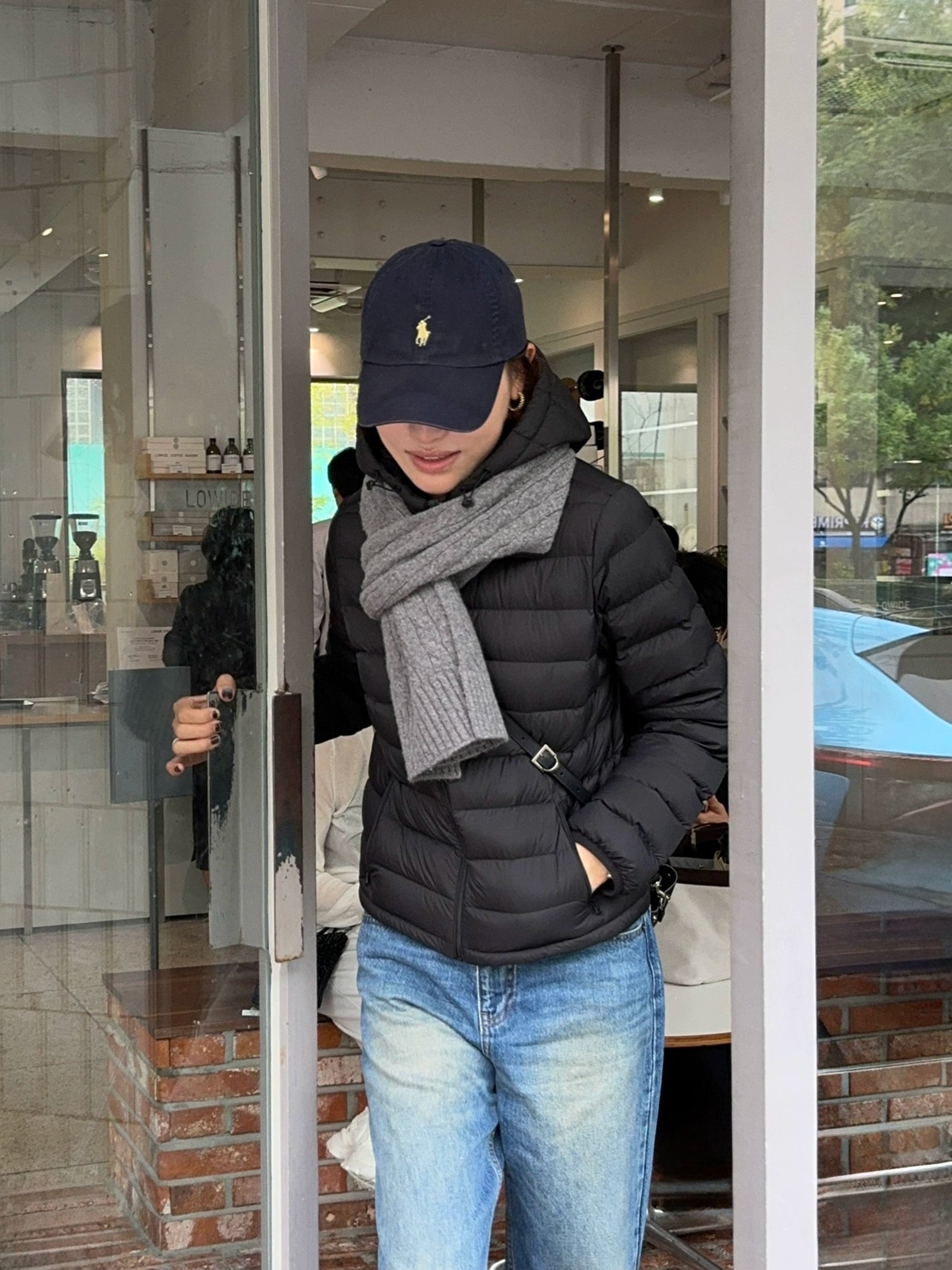 Light Slim Hooded Short Down Jacket_BDHL8028