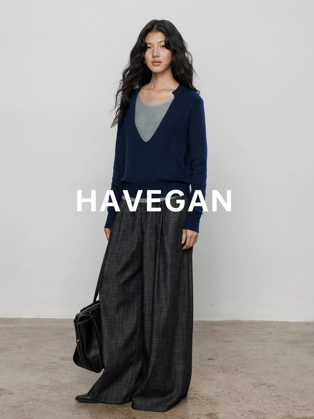 V-Neck Two-Piece Style Tops_BDHL7700