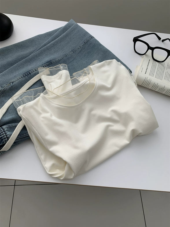 Mesh Round Neck Tops_BDHL8013