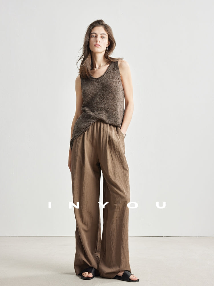 High-Waisted Draped Mop Pants_BDHL7135