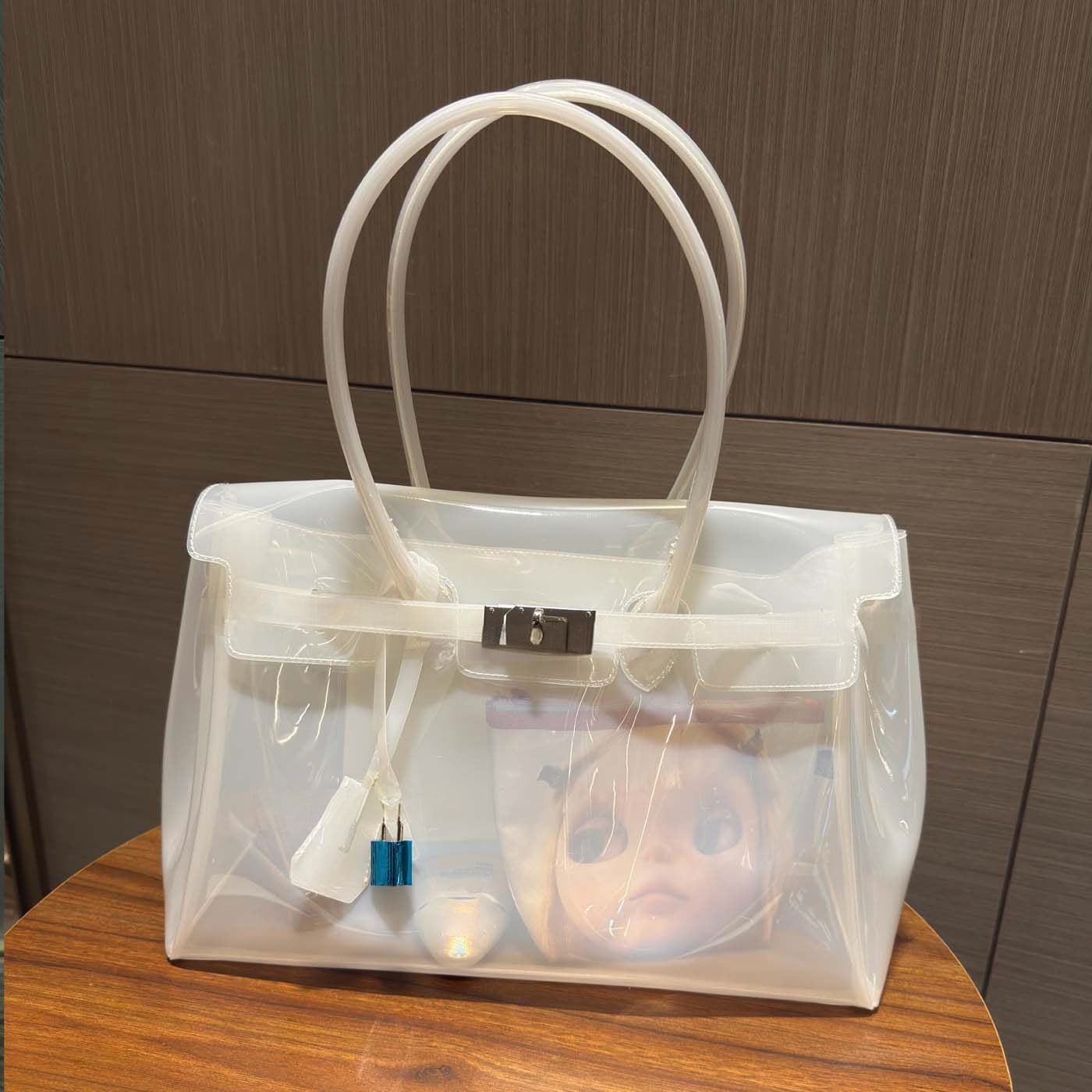 Clear Jelly TPU Structured Handbag_BDHL8303