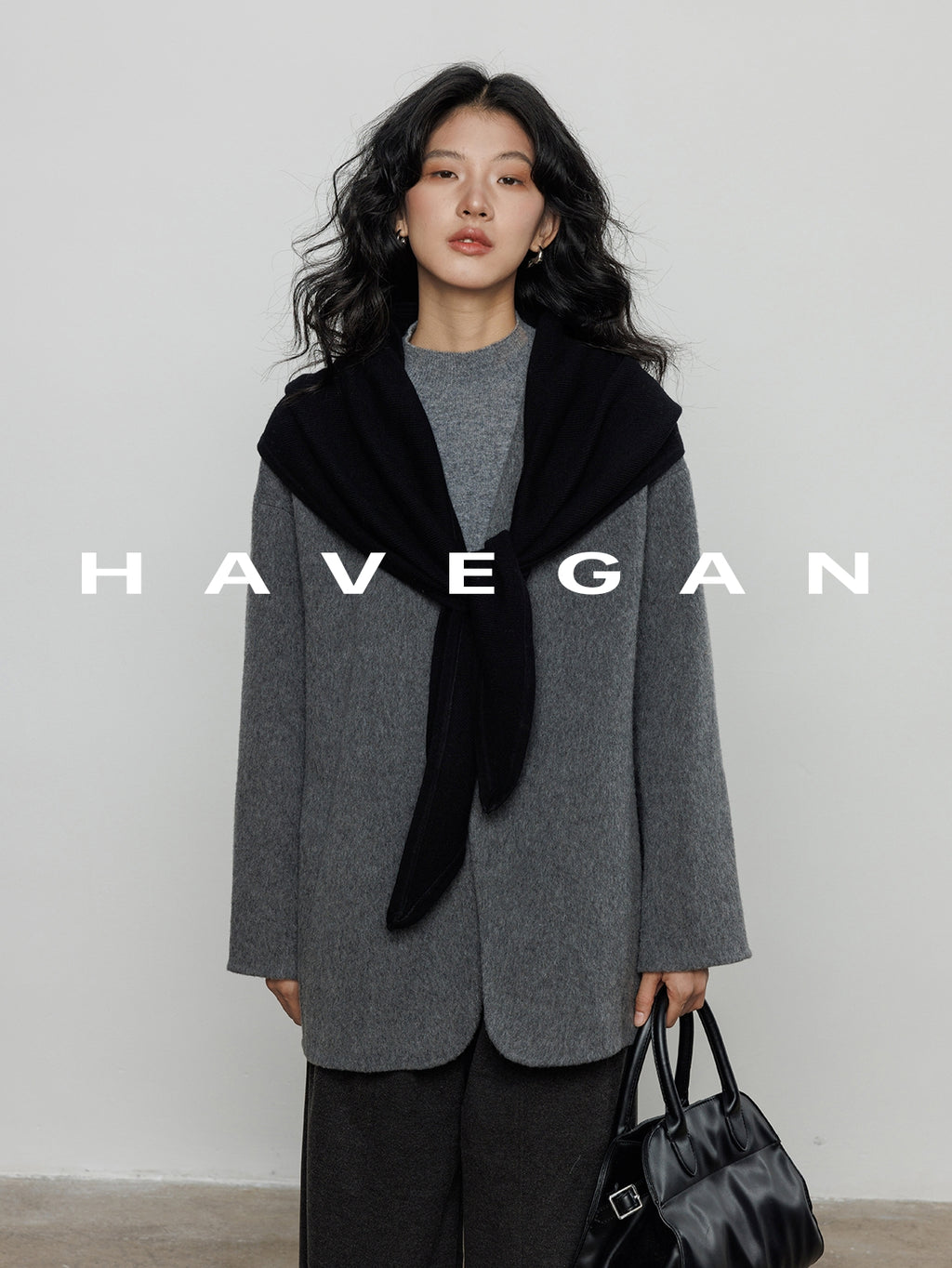 無領披肩大衣_BDHL7889