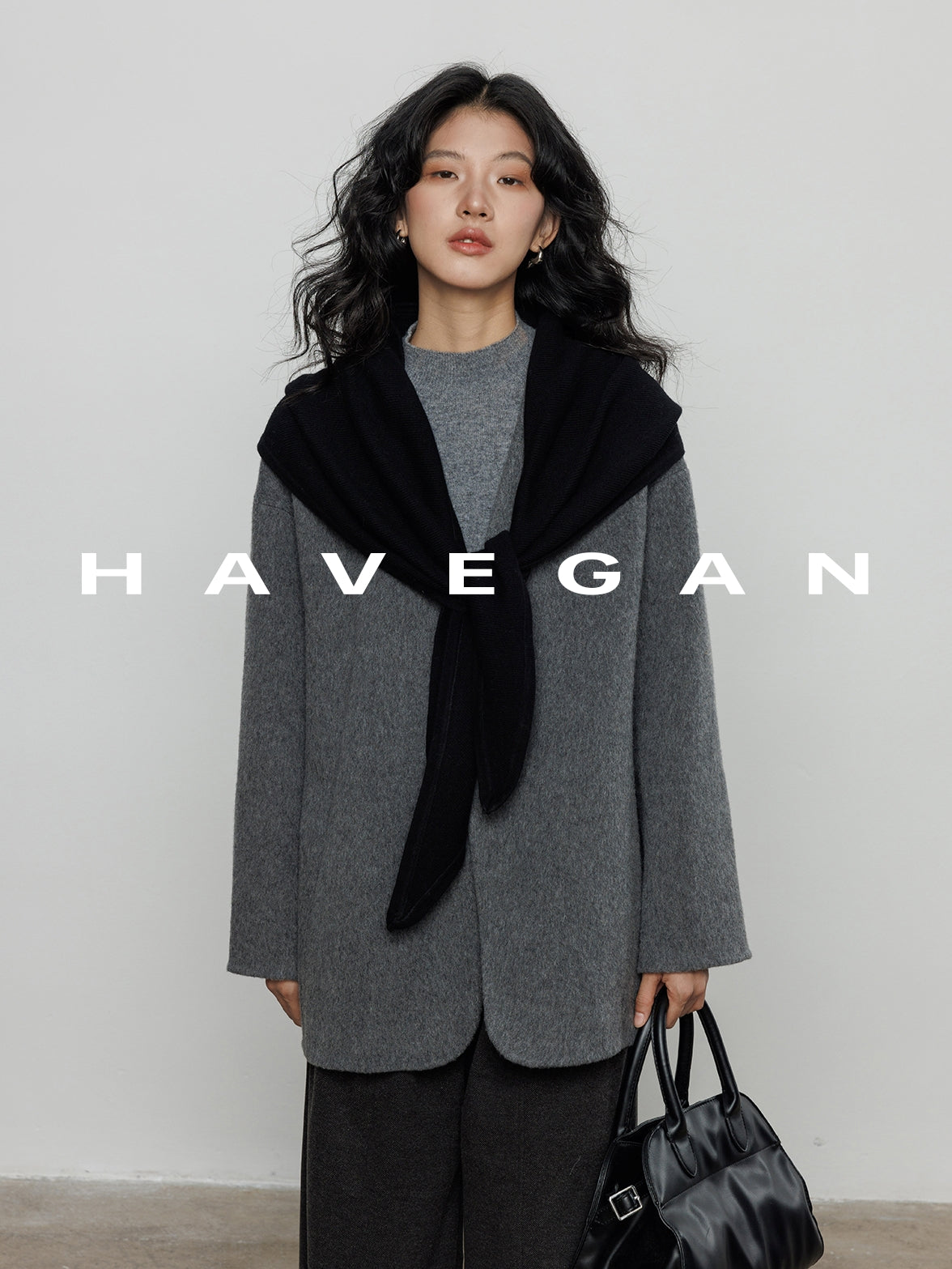 無領披肩大衣_BDHL7889