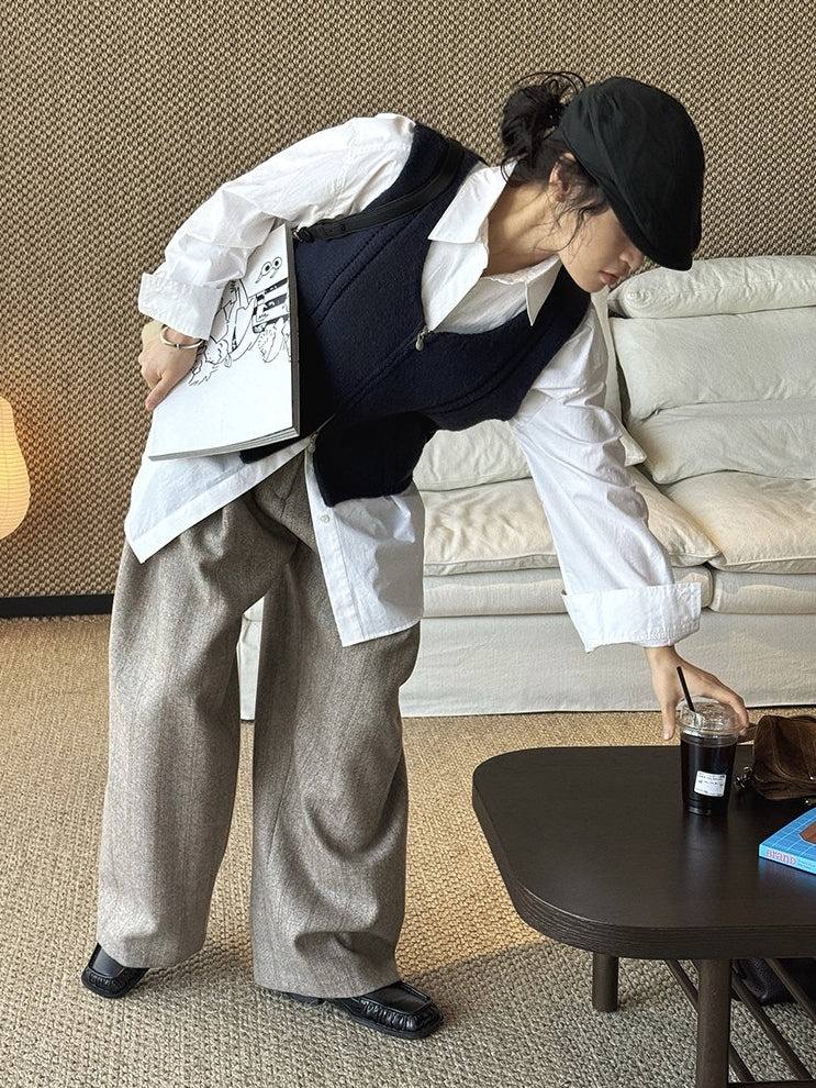 Double-Zip Sleeveless Tops_BDHL8150