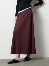 Tucked Straight Long Skirt_BDHL6387