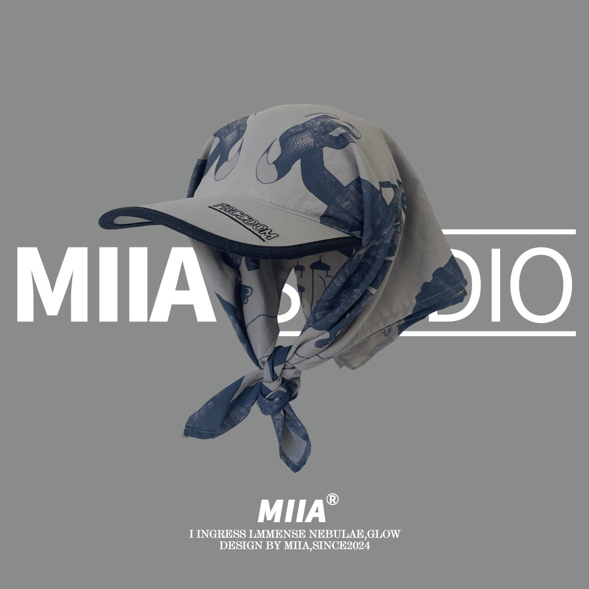Graffiti Sunshade Neck-Flap Cap_BDHL8367