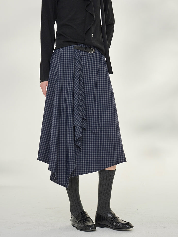 Slimming High-Waisted A-Line Skirt_BDHL7737