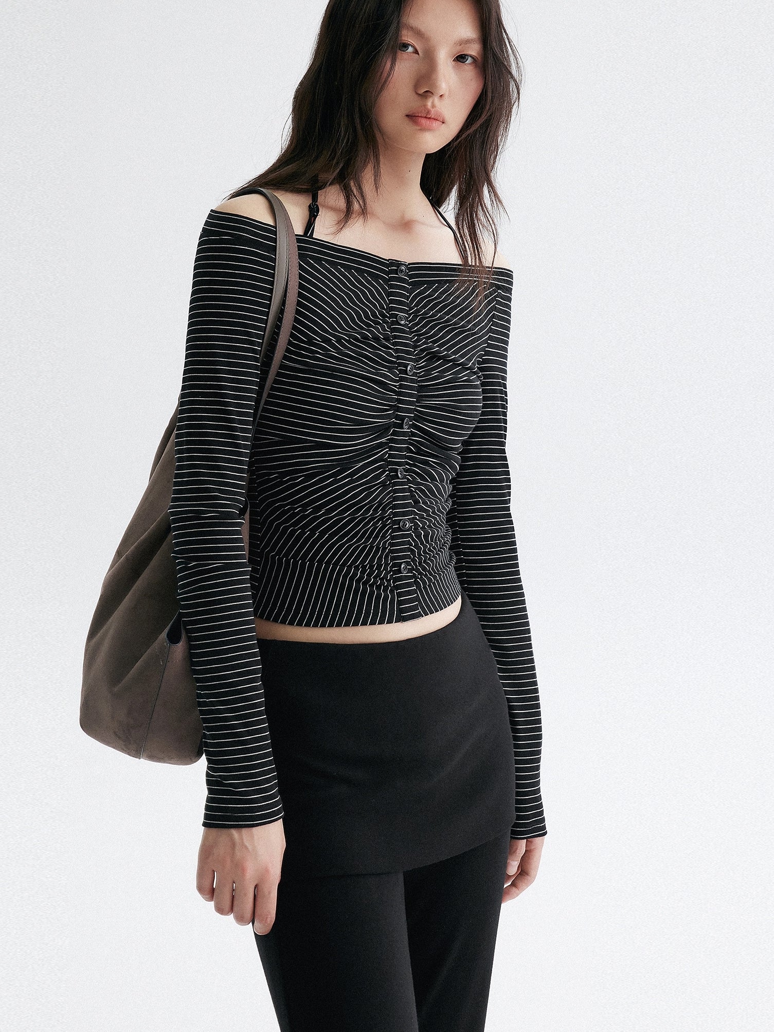 條紋露肩上衣_BDHL7947