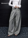 High Waist Pleated Wide Leg Trousers_BDHL8408