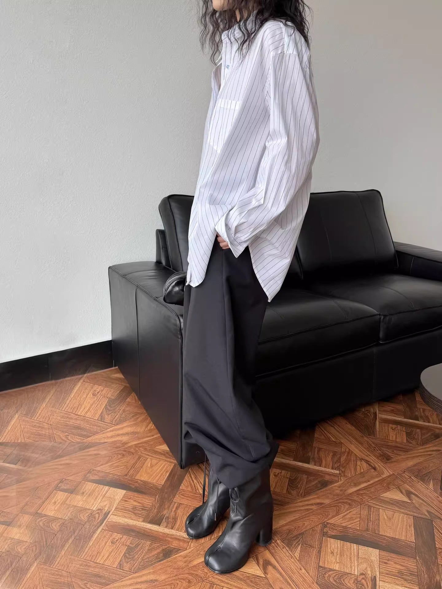 清新豎條紋襯衫_BDHL7372