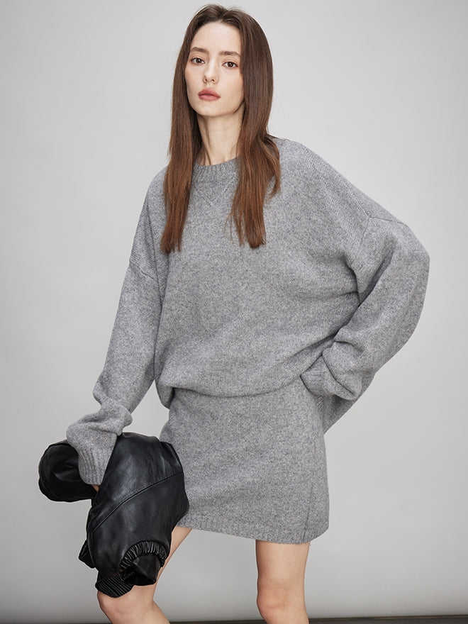 Loose Knit Tops Or Elasticated Waist Skirt_BDHL7994